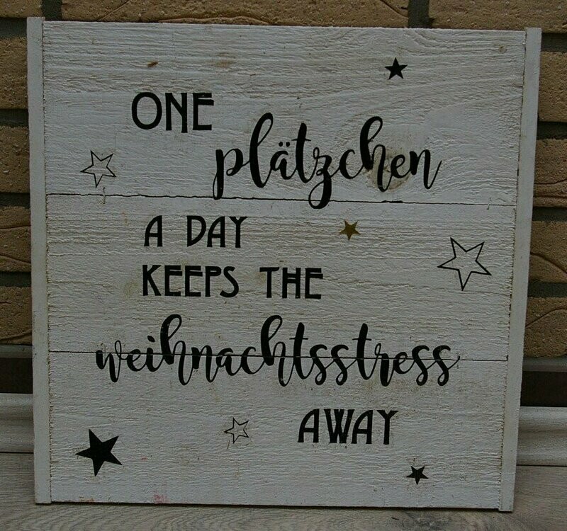 Holzbild "One Plätzchen"