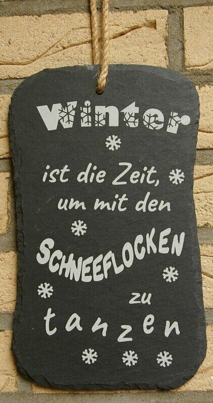 Schiefertafel "Winter"