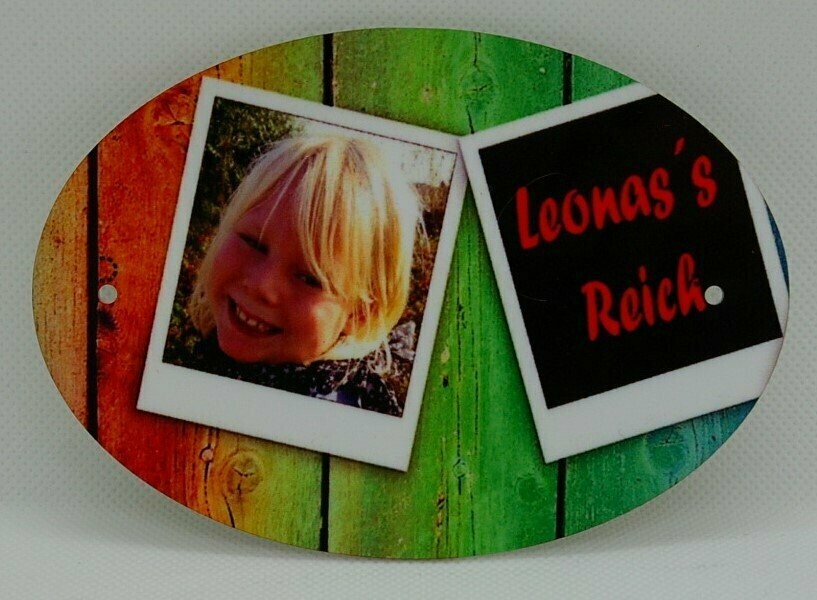 Türschild oval mit Ihrem Foto