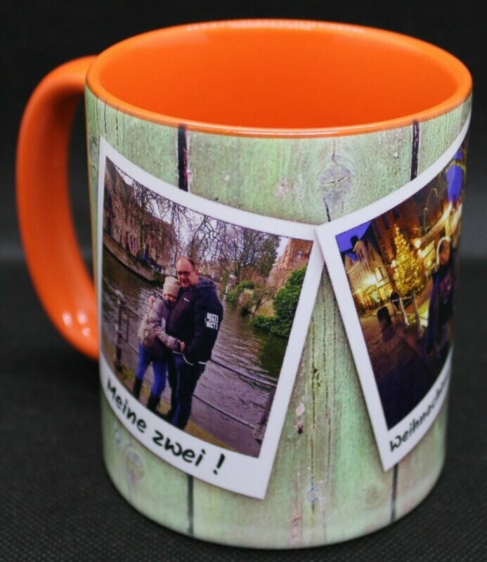 Farb-Fototasse Polaroid - mit Platz für 3 Fotos