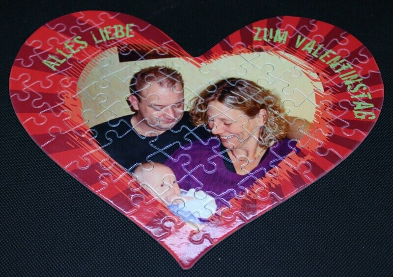 Puzzle in Herzform mit Ihrem Foto