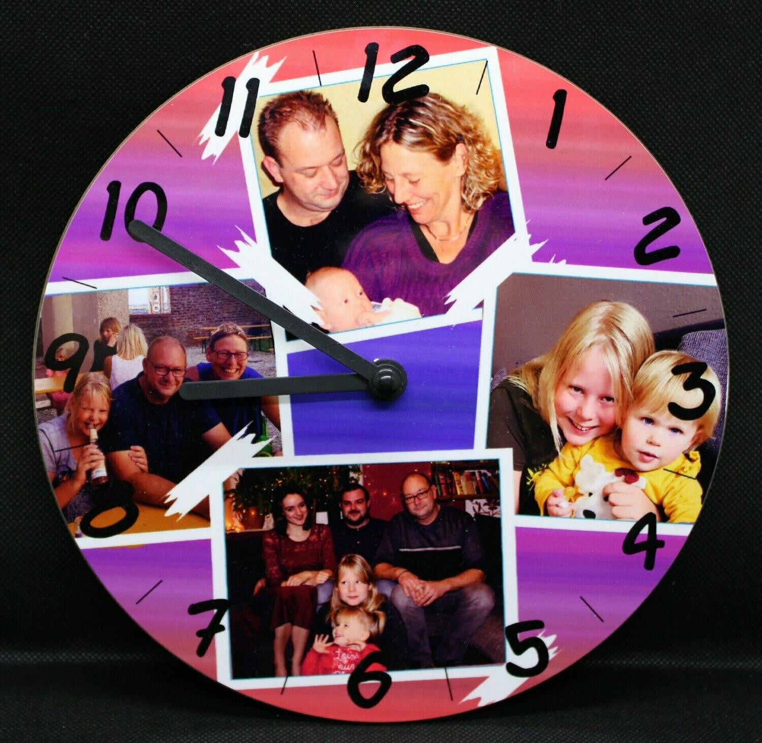 Kleine Wanduhr Rund mit Ihren Fotos