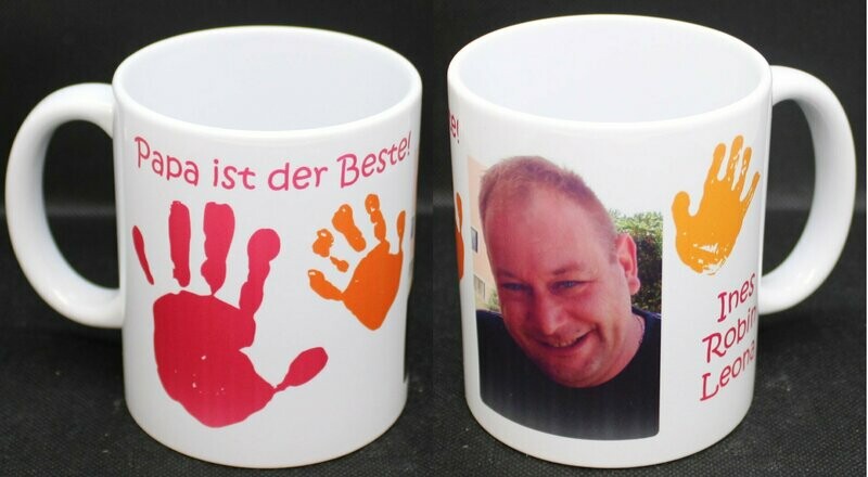 Tasse  "Papa ist der Beste" mit Ihrem Wunschfoto