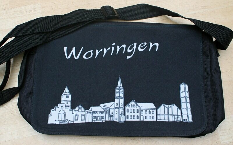 Schultertasche "Worringer Skyline" - Groß
