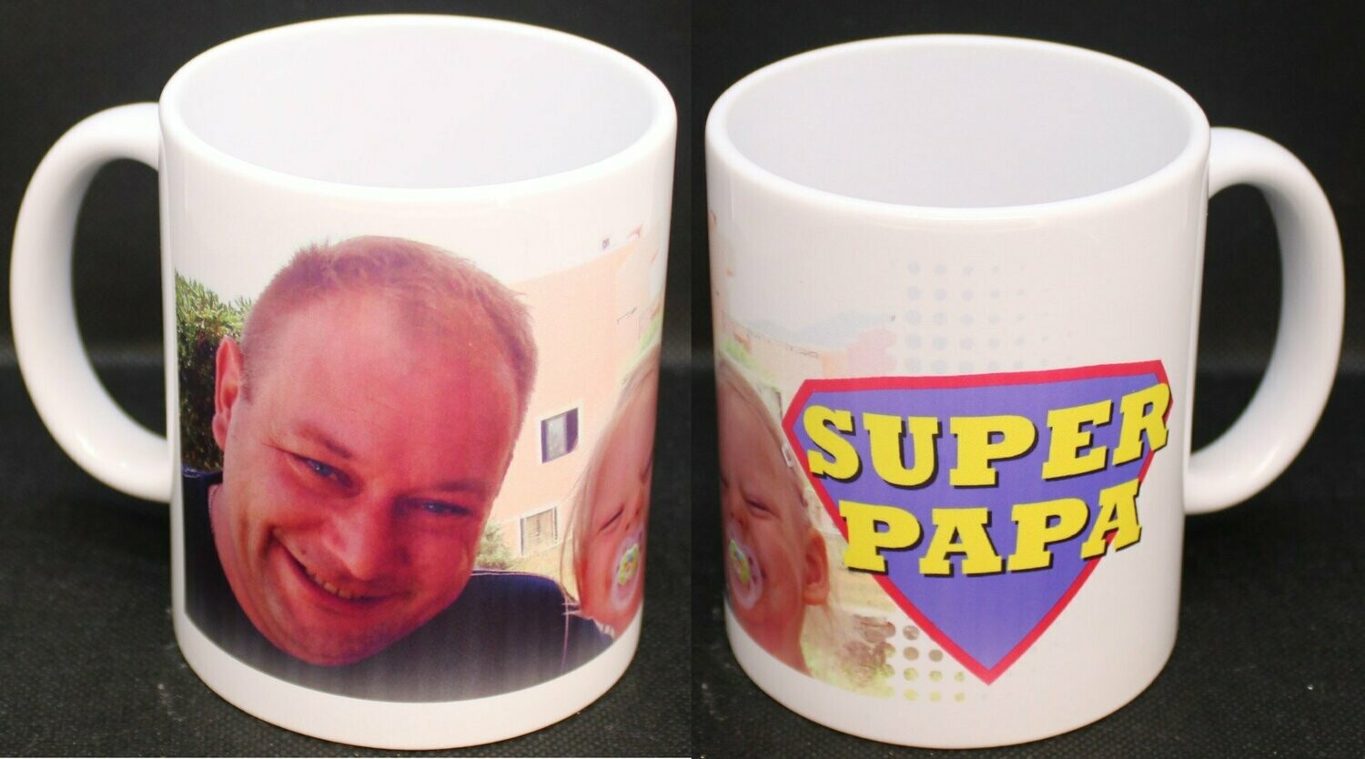 Tasse Tasse "Superpapa" mit Ihrem Wunschfoto