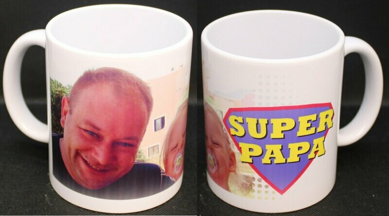 Tasse  "Superpapa" mit Ihrem Wunschfoto