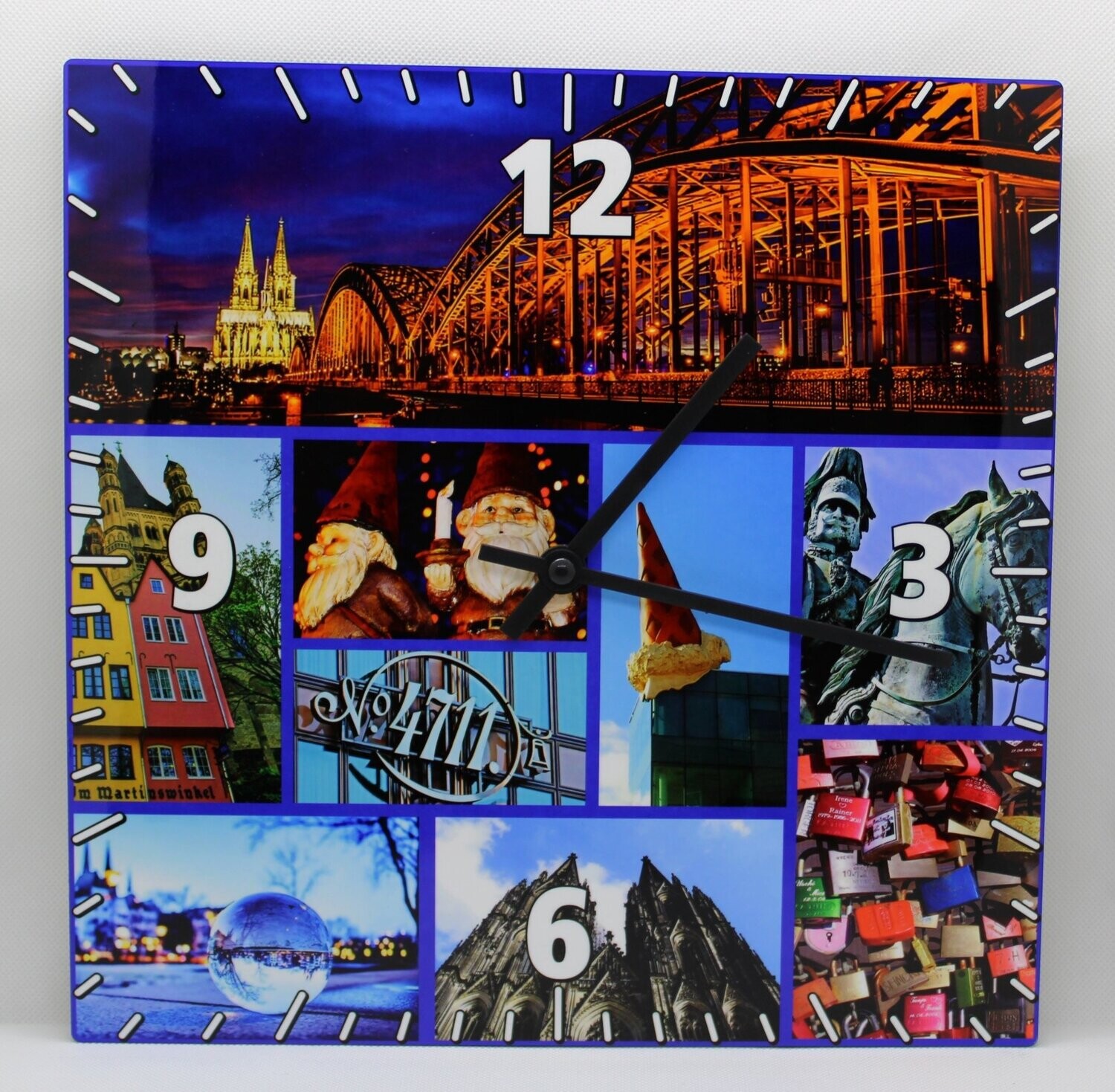 Wanduhr Köln Collage