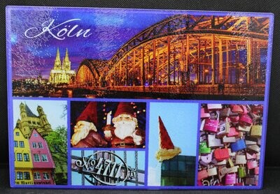 Glasschneidebrett Köln Collage