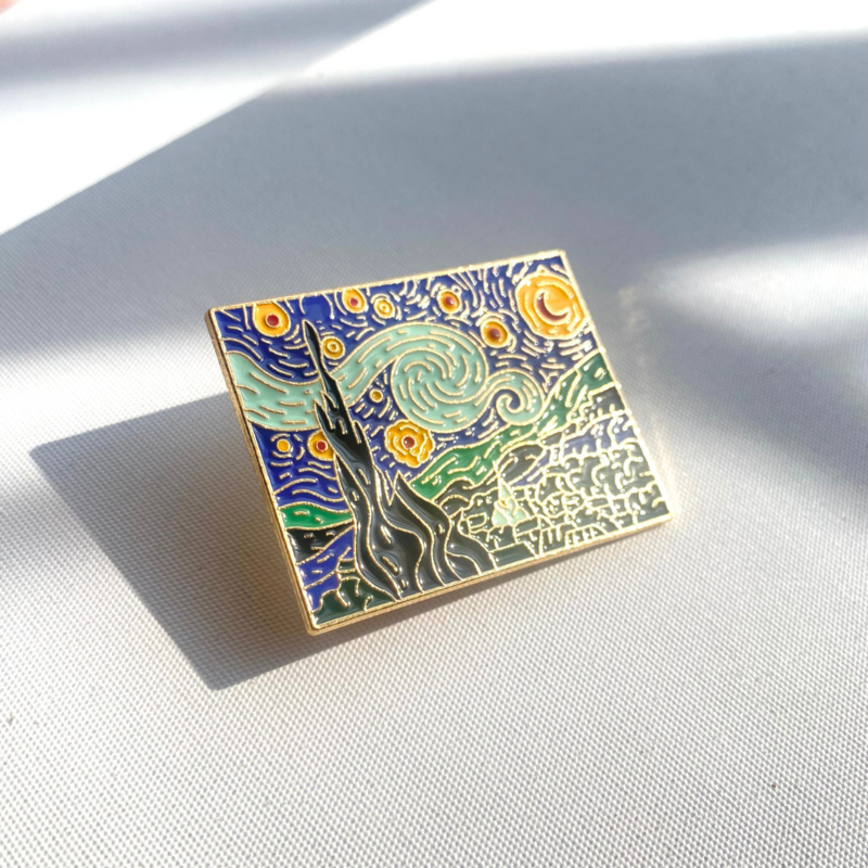 Starry Night Brooch - Vincent Van Gogh