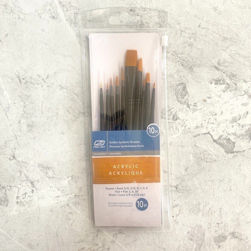Acrylic Paint Brush Set (10 pc) - Pro-Art