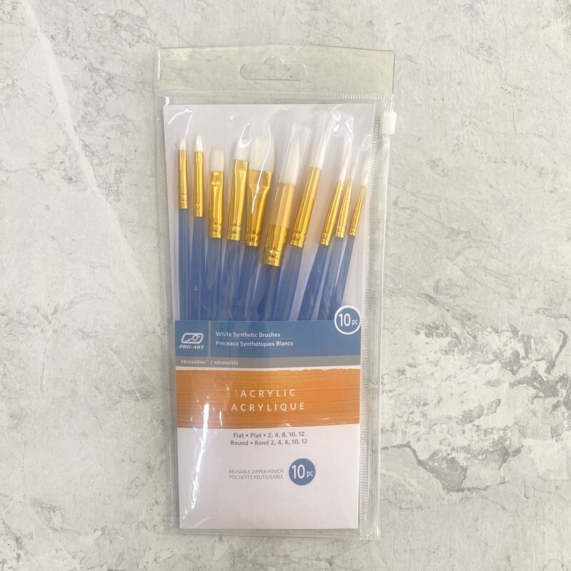 Acrylic Paint Brush Set (10 pc) - Pro-Art