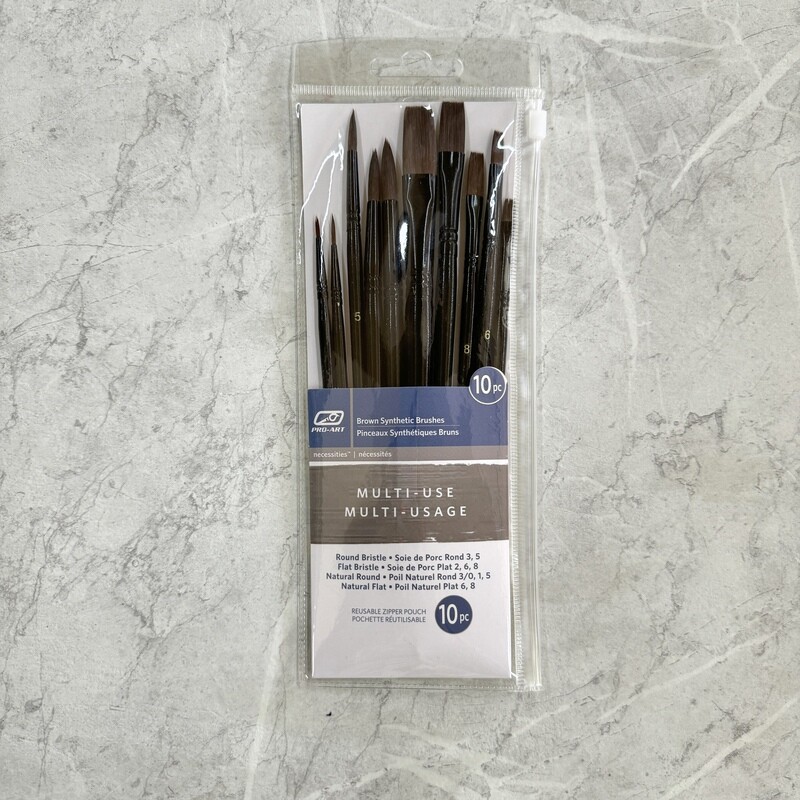 Multi-Use Paint Brush Set (10 pc) - Pro-Art