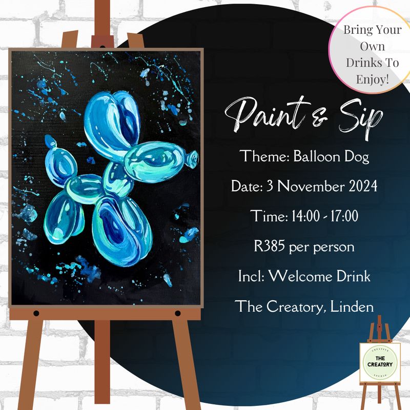 Paint &amp; Sip: Balloon Dog - 3 November 2024