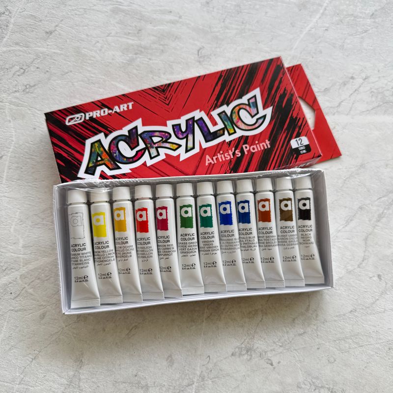 Acrylic Paint Set (12 PC) 12 ml