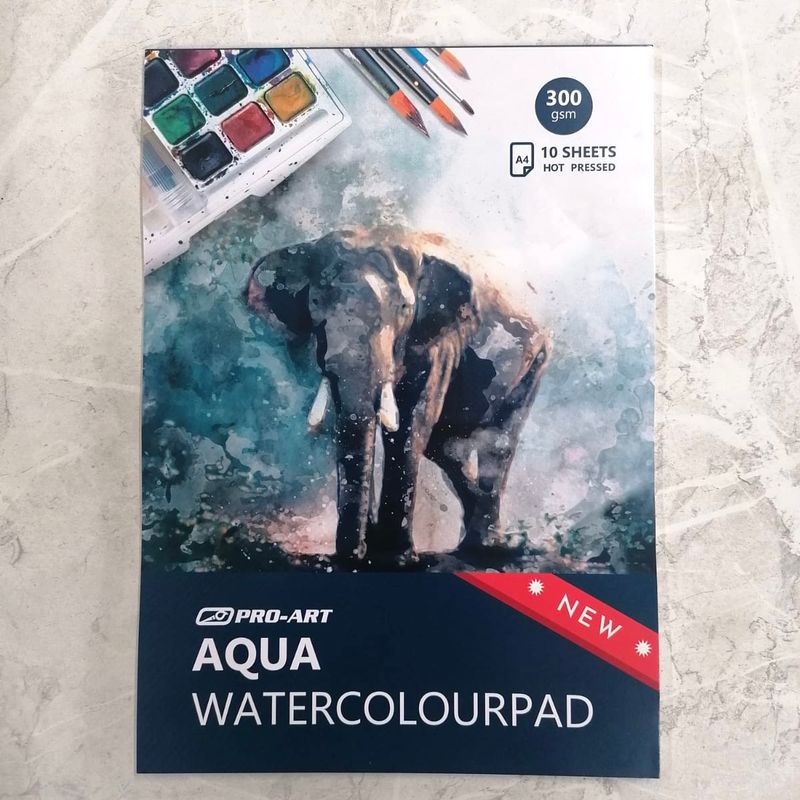 Watercolour Paper Pad A4 300gsm (10 Sheets) (Hot Press)