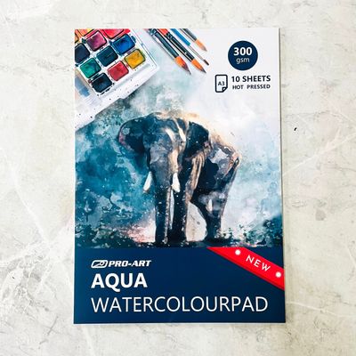 Watercolour Paper Pad A3 300gsm (10 Sheets) (Hot Press)