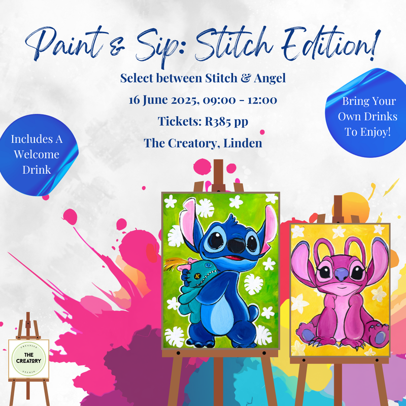 Paint &amp; Sip: Stitch Edition! 16 June 2025