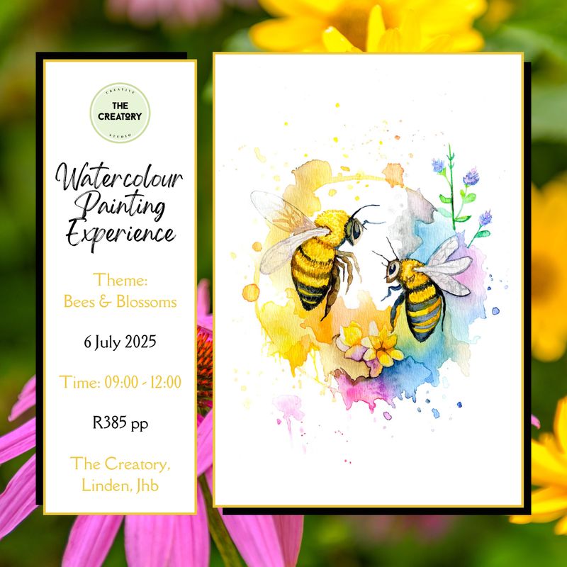 Watercolour Painting Experience: Bees &amp; Blossoms - 6 July 2025