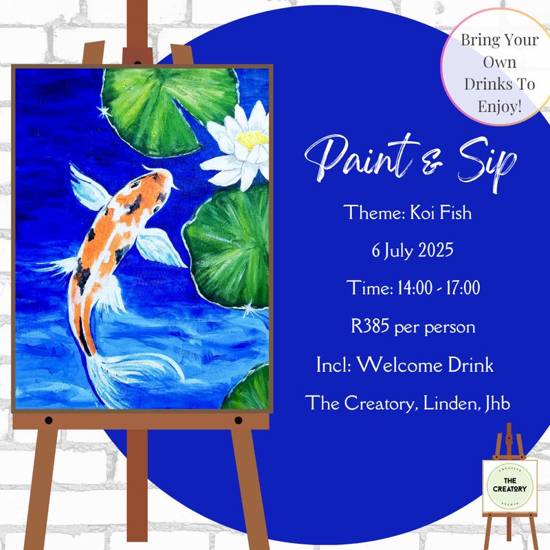 Paint &amp; Sip: Koi Fish - 6 July 2025