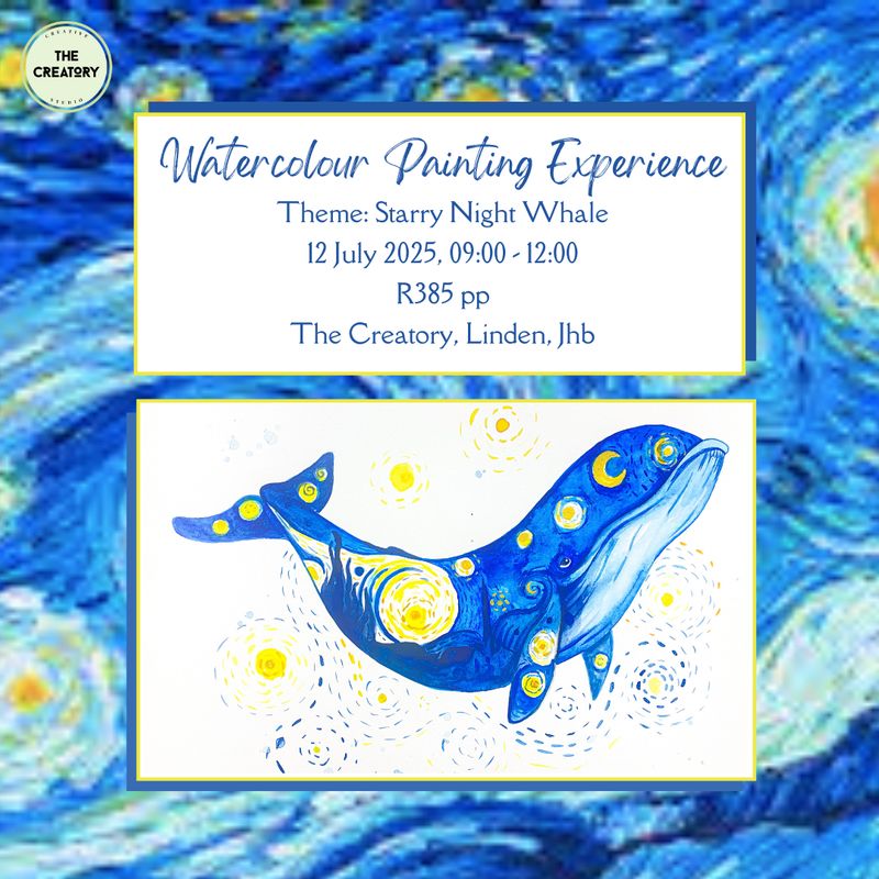 Watercolour Painting Experience: Starry Night Whale - 12 July 2025