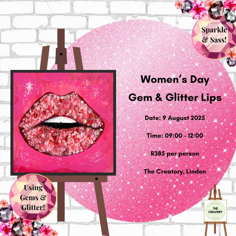 Women&#39;s Day Gem &amp; Glitter Lips - 9 August 2025