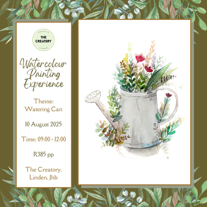 Watercolour Painting Experience:  Watering Can - 10 August 2025