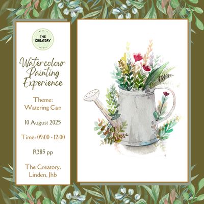 Watercolour Painting Experience:  Watering Can - 10 August 2025