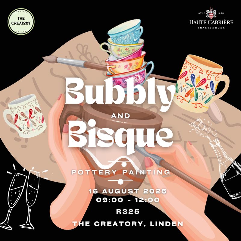 Bubbly &amp; Bisque: Pottery Painting - 16 August 2025