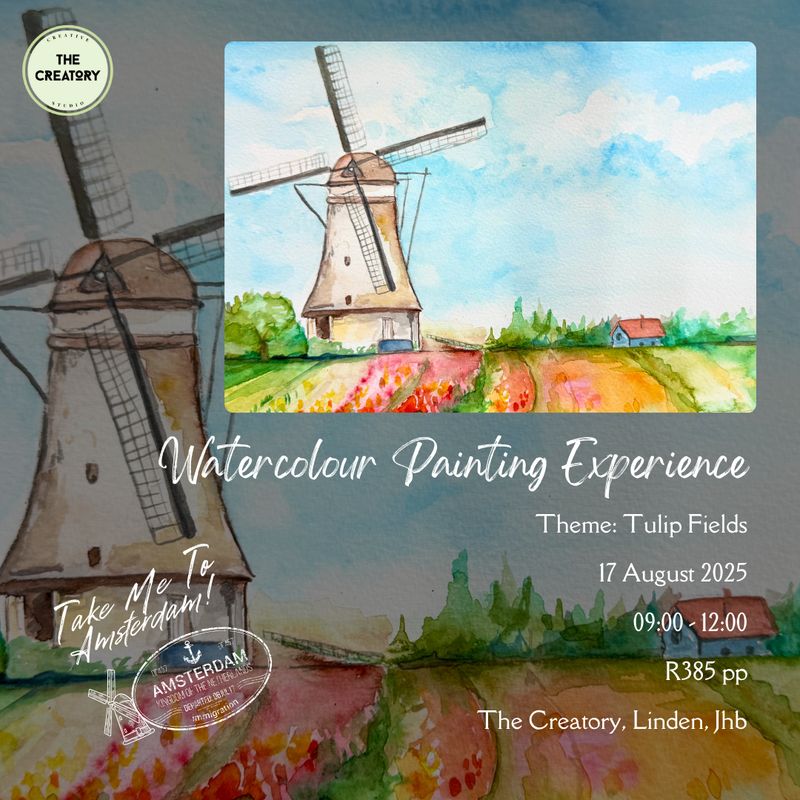 Watercolour Painting Experience: Tulip Fields - 17 August 2025