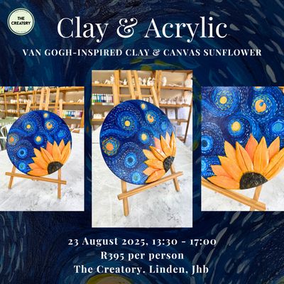 Clay &amp; Acrylic: Van Gogh Sunflower - 23 August 2025