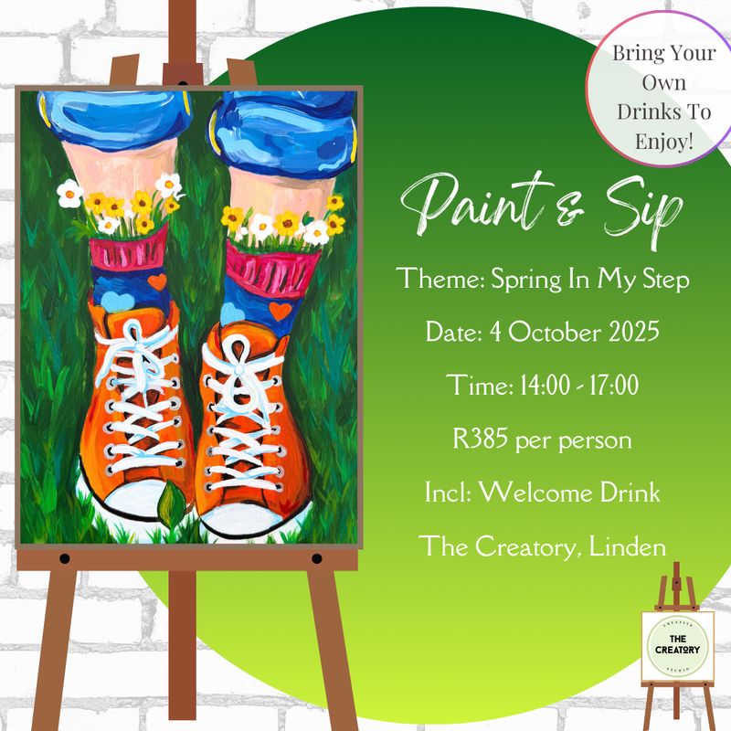 Paint &amp; Sip: Spring In My Step - 4 October 2025