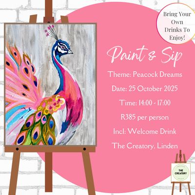 Paint &amp; Sip: Peacock Dreams - 25 October 2025