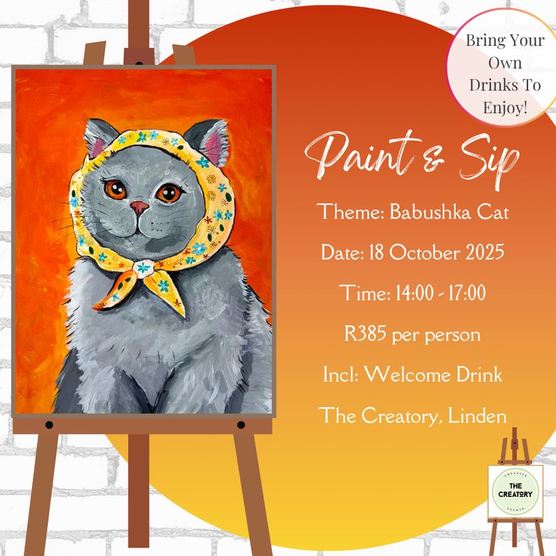 Paint &amp; Sip: Babushka Cat - 18 October 2025