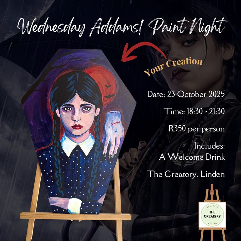 Wednesday Addams! Paint Night - 23 October 2025