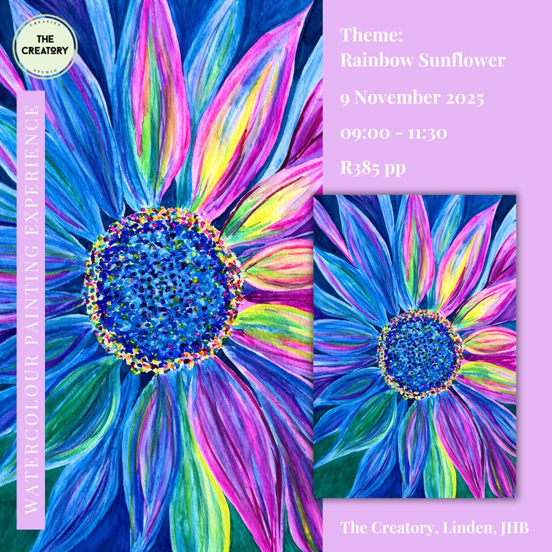 Watercolour Painting Experience: Rainbow Sunflower - 9 Nov 2025