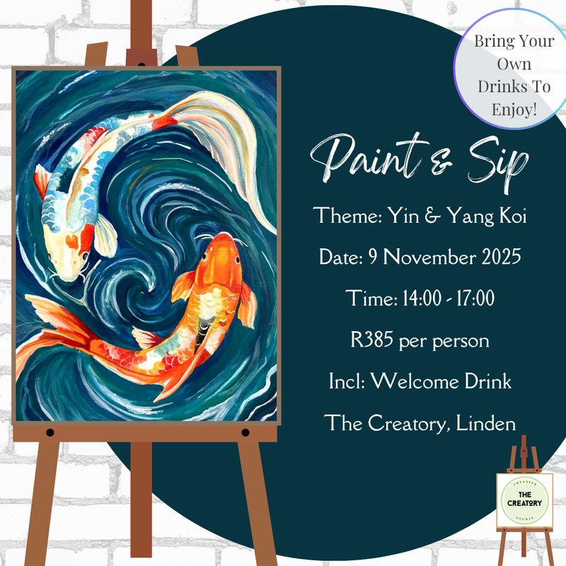 Paint &amp; Sip: Yin &amp; Yang Koi - 9 November 2025