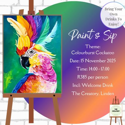 Paint &amp; Sip: Colourburst Cockatoo - 15 November 2025