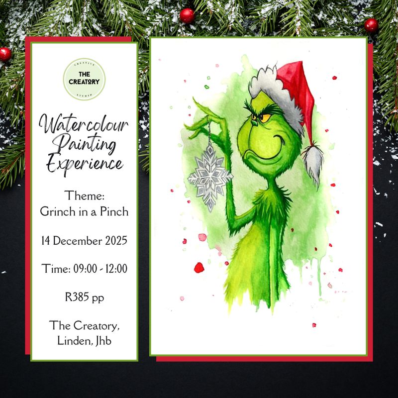 Watercolour Painting Experience: Grinch In A Pinch - 14 December 2025