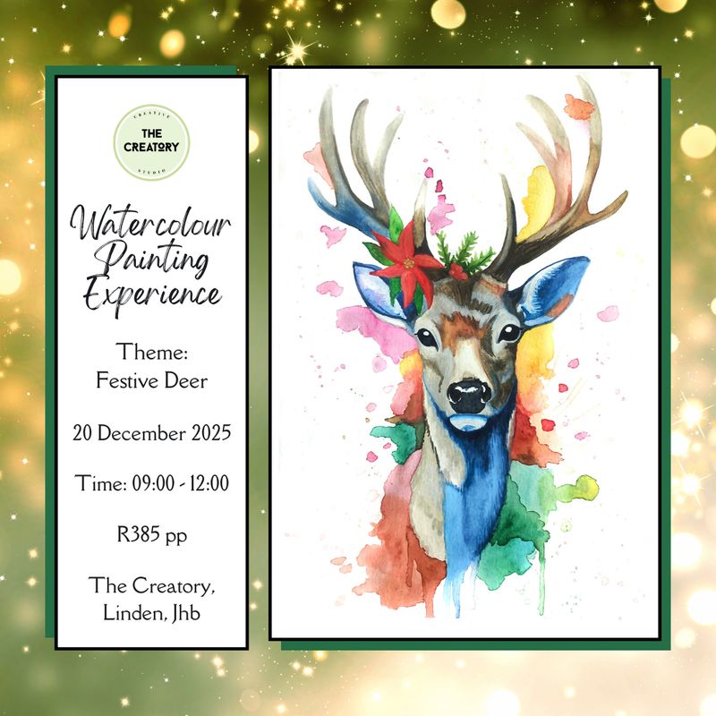 Watercolour Painting Experience: Festive Deer - 20 December 2025