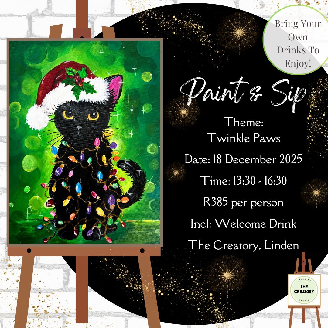 Paint &amp; Sip: Twinkle Paws - 18 December 2025