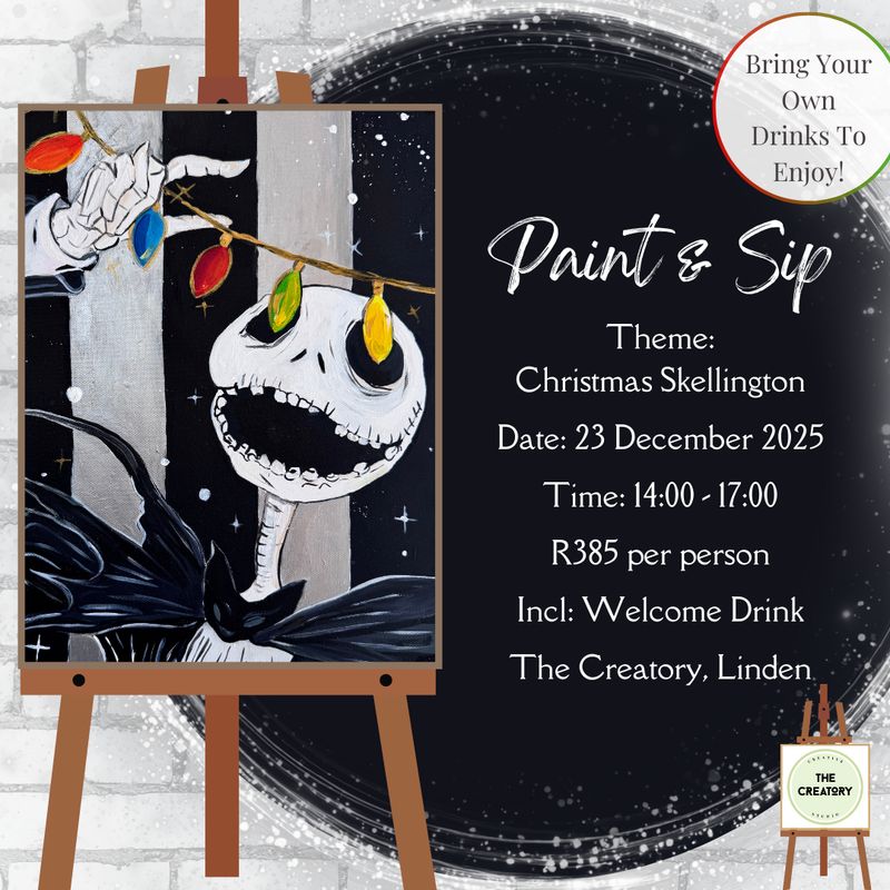 Paint &amp; Sip: Christmas Skellington - 23 December 2025