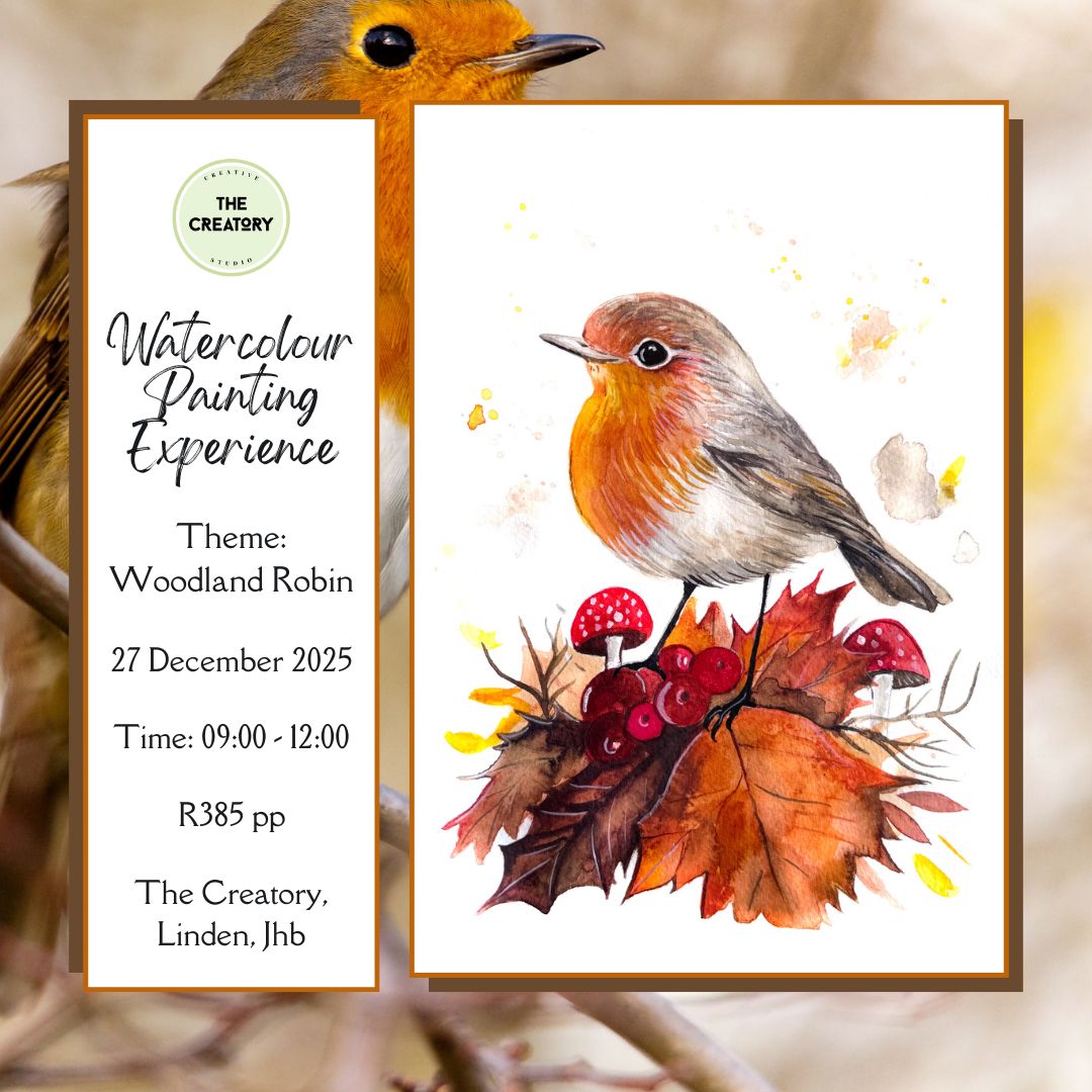 Watercolour Painting Experience: Woodland Robin - 27 December 2025