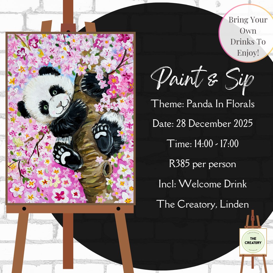 Paint &amp; Sip: Panda In Florals - 28 December 2025