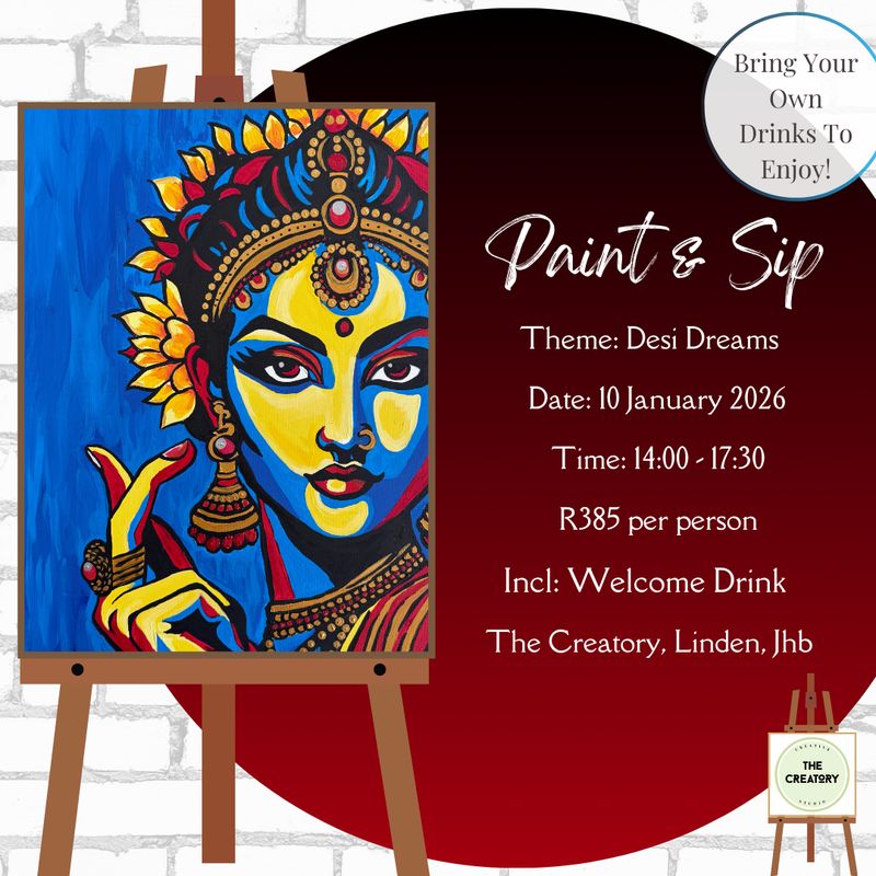 Paint &amp; Sip: Desi Dreams - 10 January 2026