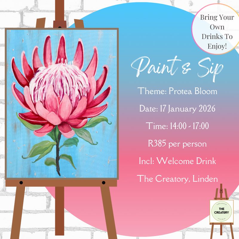 Paint &amp; Sip: Protea Bloom - 17 January 2026
