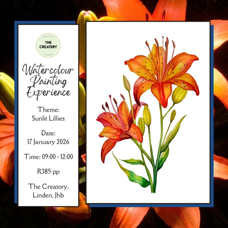 Watercolour Painting Experience: Sunlit Lillies - 17 January 2026