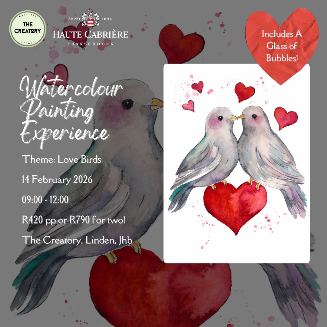 Watercolour Painting Experience: Love Birds - 14 February 2026