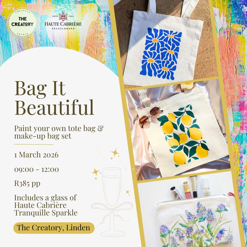 Bag It Beautiful: Tote Bag &amp; Makeup Bag Painting - 1 March 2026