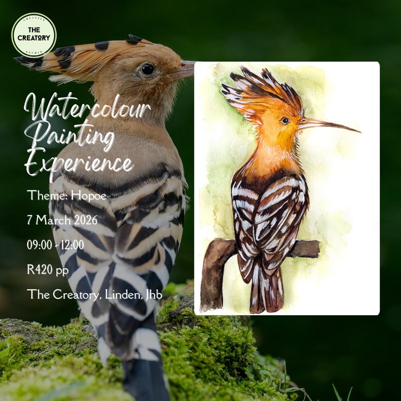 Watercolour Painting Experience: Hoopoe - 7 March 2026