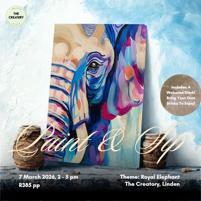 Paint &amp; Sip: Royal Elephant - 7 March 2026